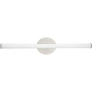 Phase 3 Collection 32 in. Brushed Nickel Large Modern 3CCT Integrated LED Linear Vanity Light