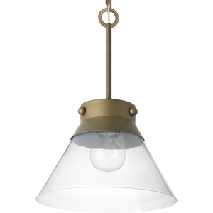 POINT DUME® byJeffrey Alan Marks for Progress Lighting Tapia Trail Collection Aged Brass   Semi-Flush Convertible