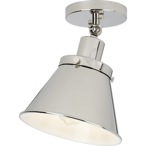 Hinton Collection One-Light Polished Nickel Vintage Style Ceiling Light