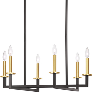 Blakely Collection Six-Light Graphite Modern Chandelier Light
