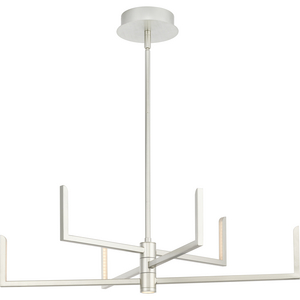 Pivot LED Collection Modern Burnished Nickel Chandelier with Downlight