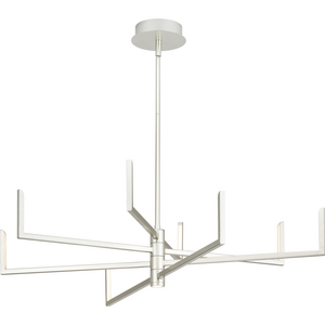 Pivot LED Collection Modern Burnished Nickel Chandelier with Downlight