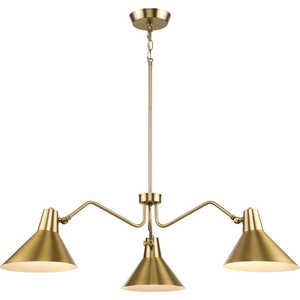 Trimble Collection Three-Light Brushed Bronze Chandelier