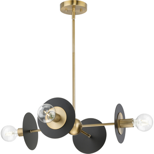Trimble Collection Four-Light Brushed Bronze Linear Chandelier
