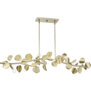 Laurel Collection 7-Light Gilded Silver Transitional Linear Light