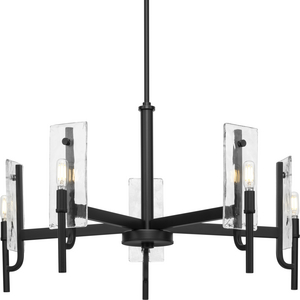 Rivera Collection 5-Light Matte Black Luxe Industrial Chandelier