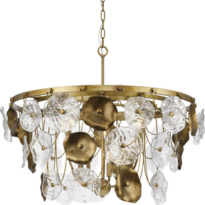 Loretta Collection 28.25 in. Nine-Light Gold Ombre Transitional Chandelier