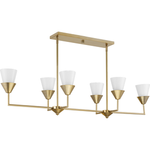 Pinellas Collection Six-Light Soft Gold Contemporary Linear Light