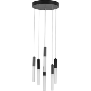 Kylo LED Collection Six-Light Matte Black Modern Style Hanging Pendant Light