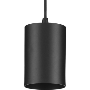 5" Black Outdoor Aluminum Cylinder Cord-Mount Hanging Light