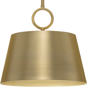 Parkhurst Collection One-Light New Traditional Brushed Bronze Metal Pendant Light