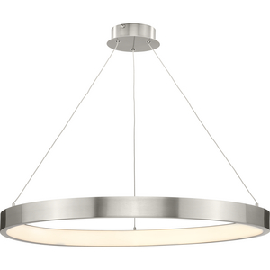 Inverse LED Collection  Modern Brushed Nickel Pendant