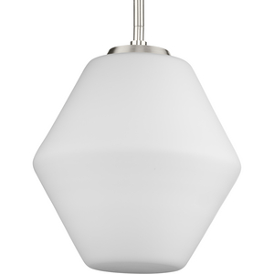Copeland Collection One-Light Brushed Nickel Mid-Century Modern Pendant
