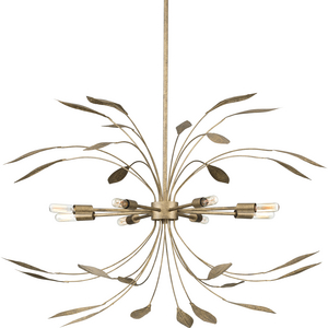 Mariposa Collection Eight-Light Antique Gold Hanging Pendant Light