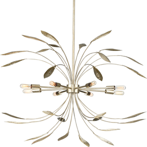 Mariposa Collection Eight-Light Gilded Silver Hanging Pendant Light