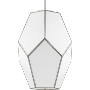 Latham Collection One-Light Brushed Nickel Contemporary Pendant