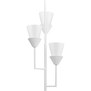 Pinellas Collection Three-Light White Plaster Contemporary Pendant