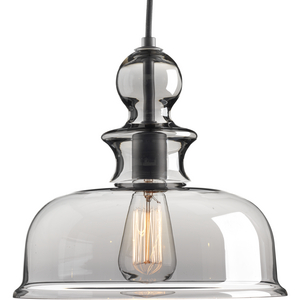 Staunton Collection One-Light Graphite Smoke Glass Global Pendant