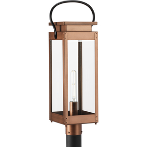 Union Square One-Light Antique Copper Urban Industrial Outdoor Post Light