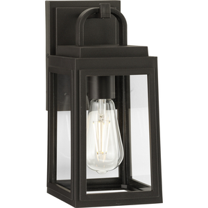 Grandbury Collection One-Light Transitional Antique Bronze Clear Glass Outdoor Wall Lantern