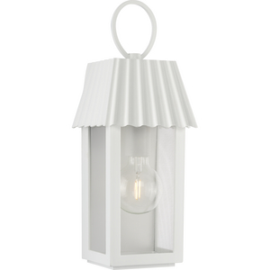 POINT DUME® by Jeffrey Alan Marks for Progress Lighting Hook Pond Shelter White Outdoor Wall Lantern with DURASHIELD