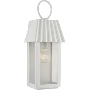 POINT DUME® by Jeffrey Alan Marks for Progress Lighting Hook Pond Shelter White Outdoor Wall Lantern with DURASHIELD