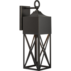 Birkdale Collection One-Light Modern Farmhouse Antique Bronze Outdoor Wall Lantern