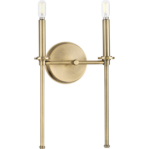 Elara Collection Two-Light New Traditional Vintage Brass Wall Light