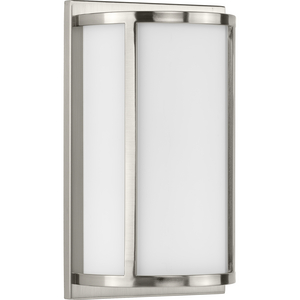 Parkhurst Collection Two-Light Brushed Nickel Etched Glass New Traditional Wall Sconce