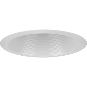 6" Satin White Recessed Step Baffle Trim for 6" Housing (P806N series)
