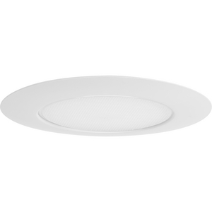 6" Satin White Recessed Lensed Shower Trim with Glass Diffuser for 6" Housing (P806N series)