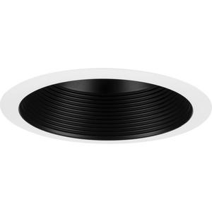 6" Black Recessed Step Baffle Trim for 6" Shallow Housing (P806S Series)