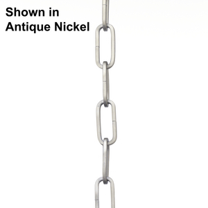 48-inch 9-gauge Brushed Nickel Square Profile Accessory Chain
