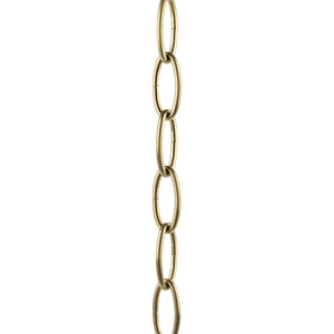 Accessory Chain - 48-inch of 9 Gauge Chain in Vintage Brass