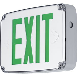 Wet Location LED Emergency Exit Double Face Sign Green Letter