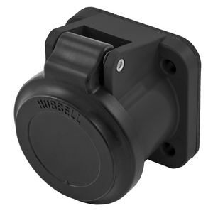 RMPIII Series, Single Pole Devices, Industrial Grade, Receptacle Flip Cover, Black