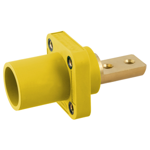 RMPIII Series, Single Pole Devices, Industrial Grade, Female, Receptacle, 400A 600V AC/DC, Single Conductor, Double Buss Bar Type, Yellow