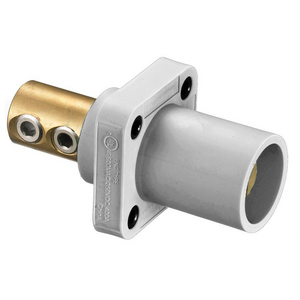 RMPIII Series, Single Pole Devices, Industrial Grade, Female, Receptacle, 400A 600V AC/DC, Single Conductor, Double Set Screw Type, White