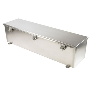 NEMA 4X Hinge Cover Wire Trough 8 X 8 X 48 in. 304 Stainless Steel