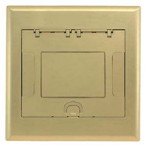 4-Gang AFB Series, Cover Assembly, Brass Powder Paint Finish with Floor Insert