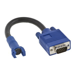Audio/Video Connector, D-Sub, 15-Pin, Male 8-Pin to Female, 8" Tail, Plenum