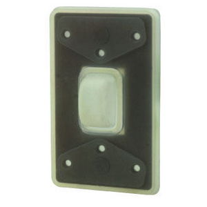 Wallplates and Boxes, Weatherproof Covers, 1- Gang, For PressSwitch, Standard Size, Silicone Rubber