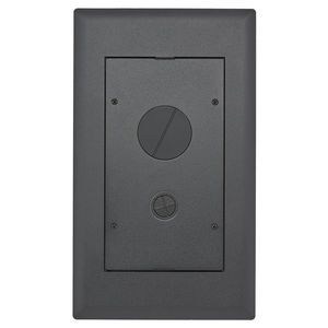 2-Gang AFB Rectangular Series, Flush Furniture Feed Cover Assembly, Black Powder Paint Finish