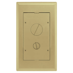 2-Gang AFB Rectangular Series, Flush Furniture Feed Cover Assembly, Brass Powder Paint Finish