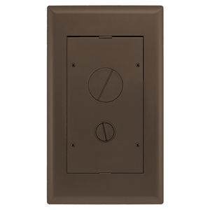 2-Gang AFB Rectangular Series, Flush Furniture Feed Cover Assembly, Bronze Powder Paint Finish