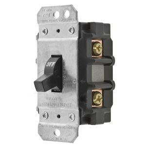 Switches and Lighting Controls, Industrial Grade, Toggle Switches, Motor Disconnects, Double Pole, 30A 600V AC, Back and Side Wired, Short Toggle