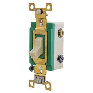 Extra Heavy Duty Industrial Grade, Toggle Switches, General Purpose AC, Three Way, 30A 120/277V AC, Back and Side Wired