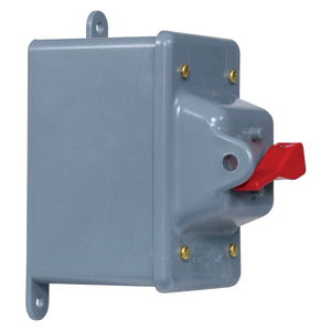 Industrial Grade, Toggle Switches, Motor Disconnects, Double Pole, 30A 600V AC, Side Wired Only, NEMA 3R Box and Switch