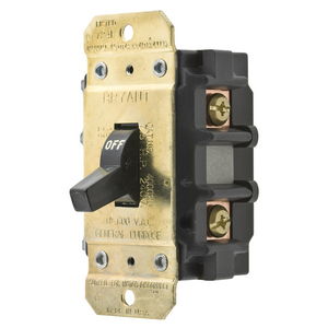 Switches and Lighting Controls, Industrial Grade, Toggle Switches, Motor Disconnects, Double Pole, 40A, 600V AC, Side Wired Only, Black