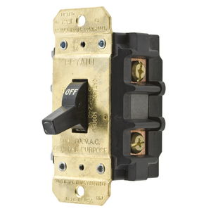 Disconnect Switches, Double Pole, 40A 600V AC, Black